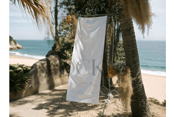 Beach Wedding Fabric Welcome Sign Mockup: A Designer's Guide
