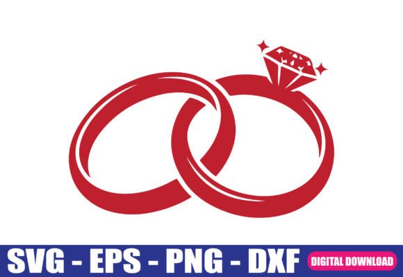 Elegant Wedding Rings Love SVG: Your Creative Asset