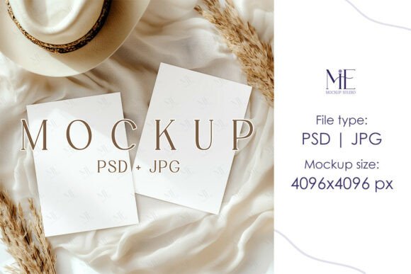 Elevate Your Designs with a Boho Wedding Invitation Mockup
