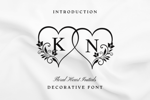 Floral Heart Initials: A Typeface for Romantic Branding
