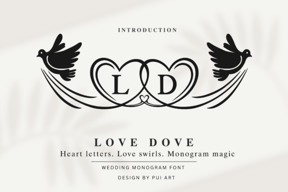 Love Dove Monogram: Elevate Your Designs with Romantic Elegance