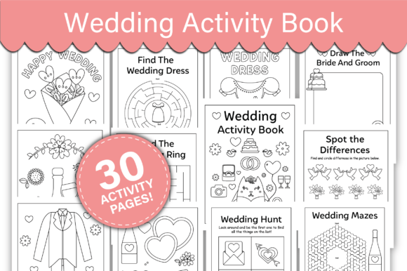 Wedding Activity Book for Kids: Engaging Visual Design