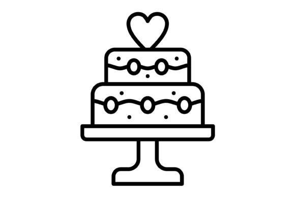 Wedding Cake Outline Icon: Elevate Your Visual Design