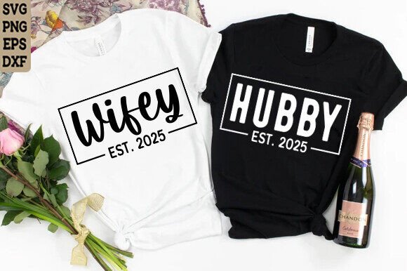 Wifey Hubby SVG PNG: Wedding Design Assets